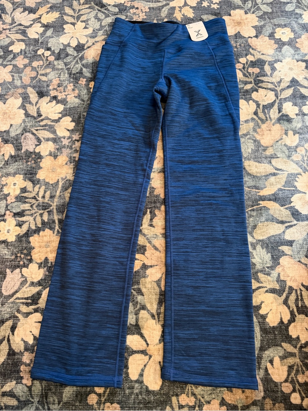 Blue Space-Dye Stretch Slim straight high rise Leggings